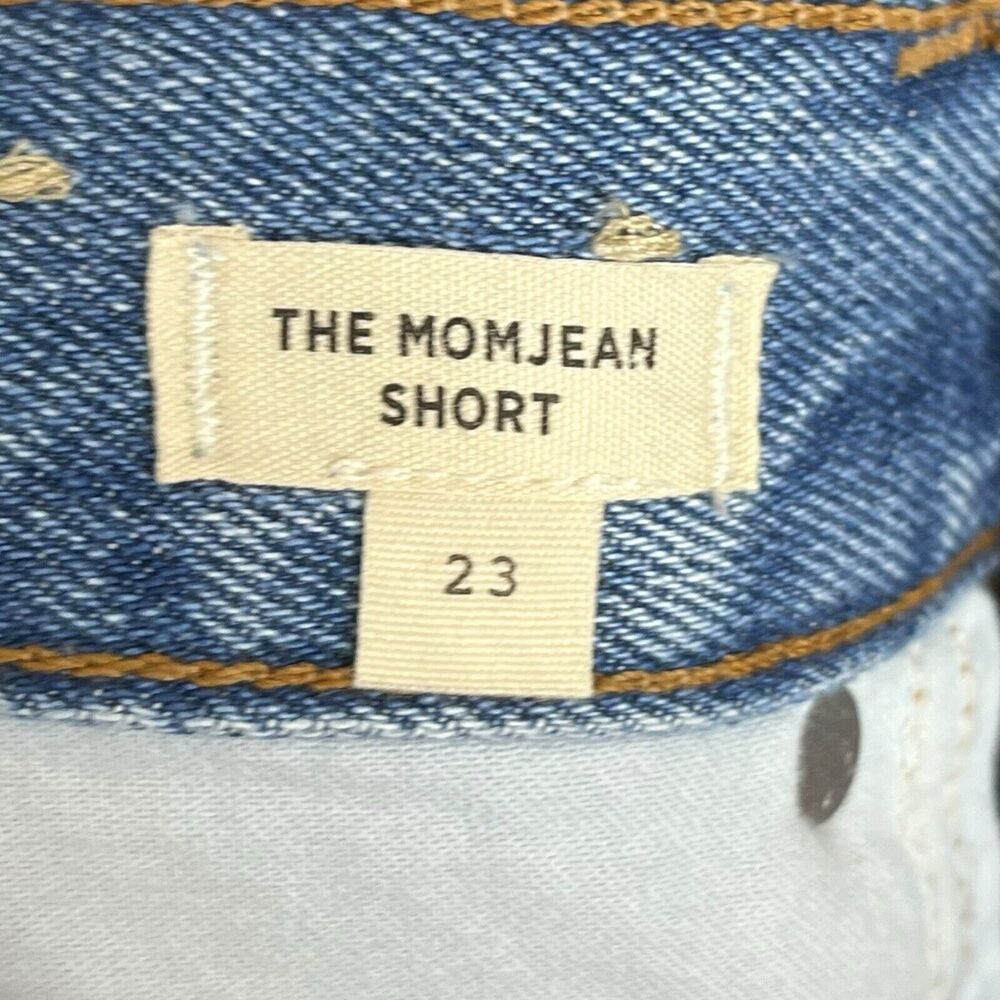 Madewell‎ Momjean Shorts Flintwood Wash Size 23 High Rise Distressed Cotton - Picture 9 of 12